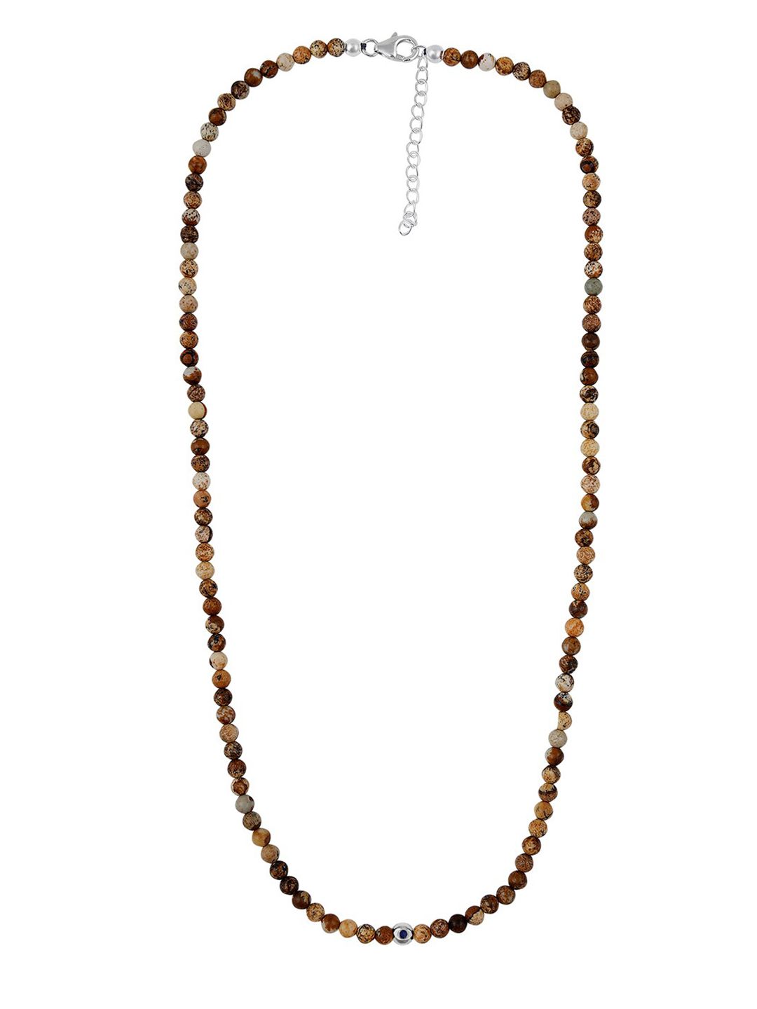 LA SOULA Yellow & Brown Sterling Silver Enamelled Necklace Price in India