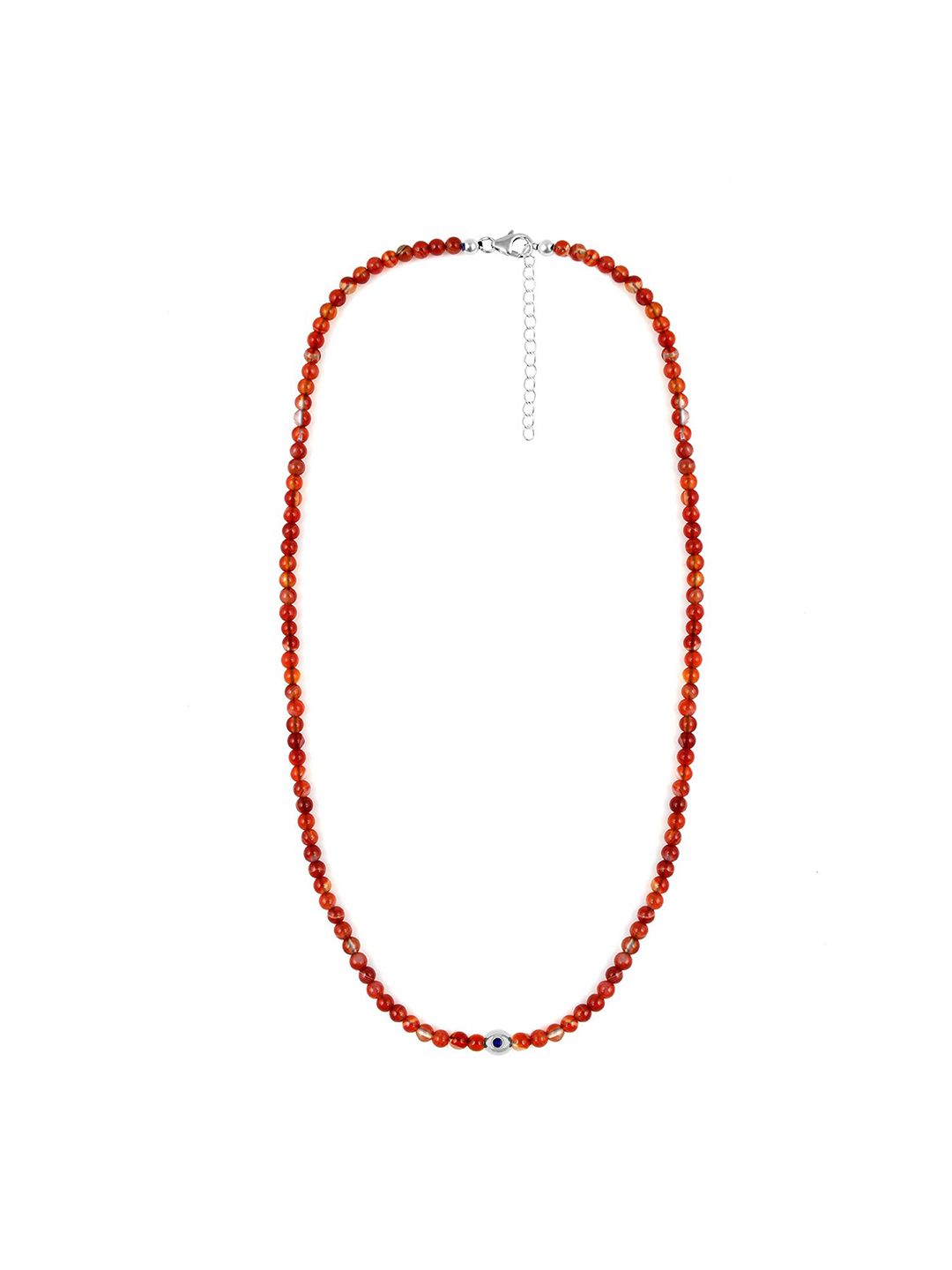 LA SOULA Red Sterling Silver Enamelled Necklace Price in India
