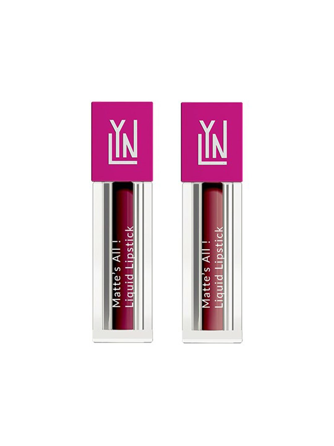 LYN LIVE YOUR NOW  Set Of 2 Matte Liquid Lipstick Berry Crush & Good Mauve - 2ml Price in India