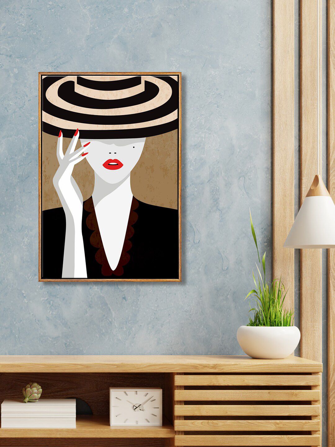 999Store Brown & Black Fashion Woman Style Pop Wall Art Price in India