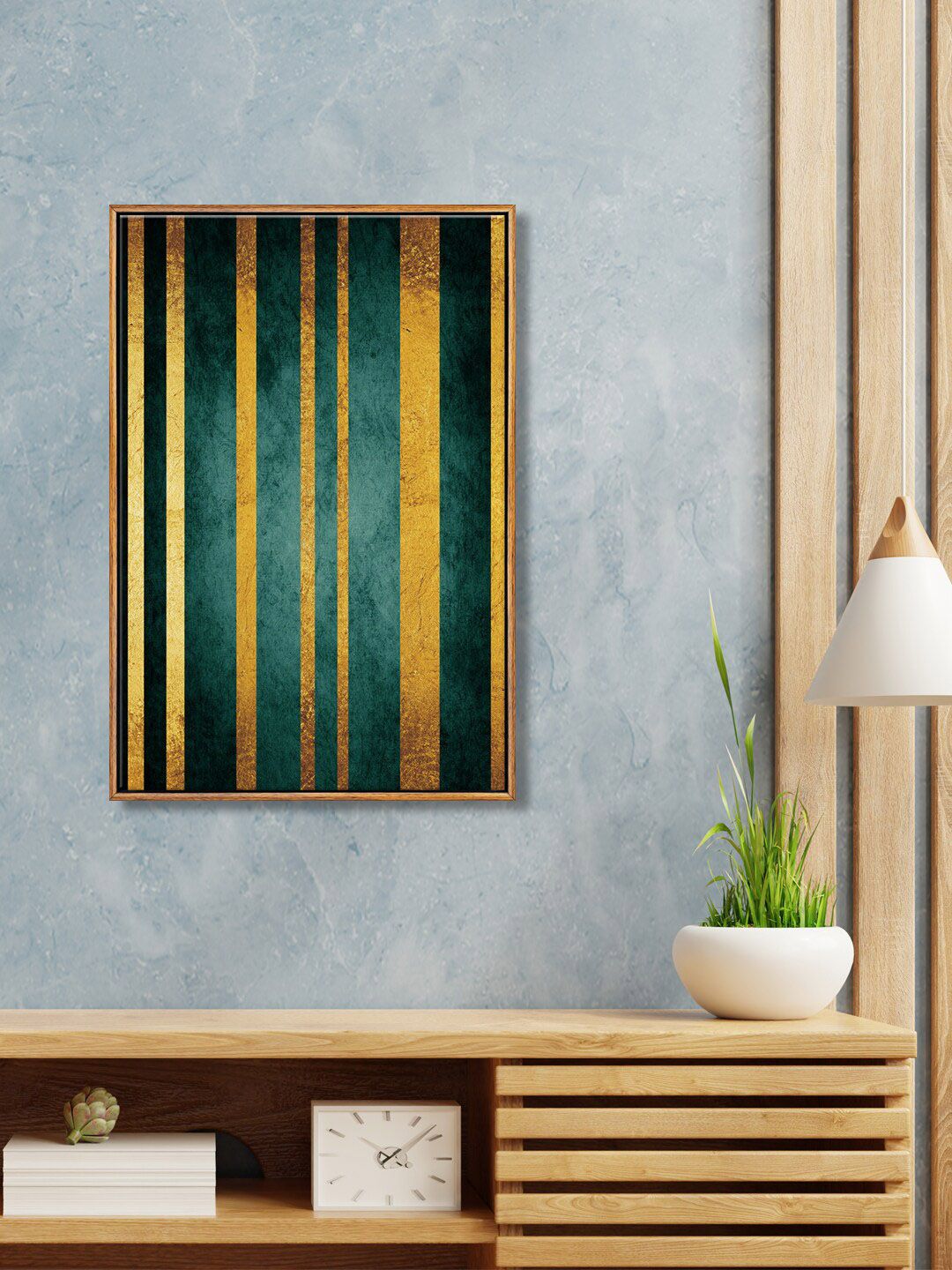 999Store Gold-Colured Abstract Painting Wall Art Price in India