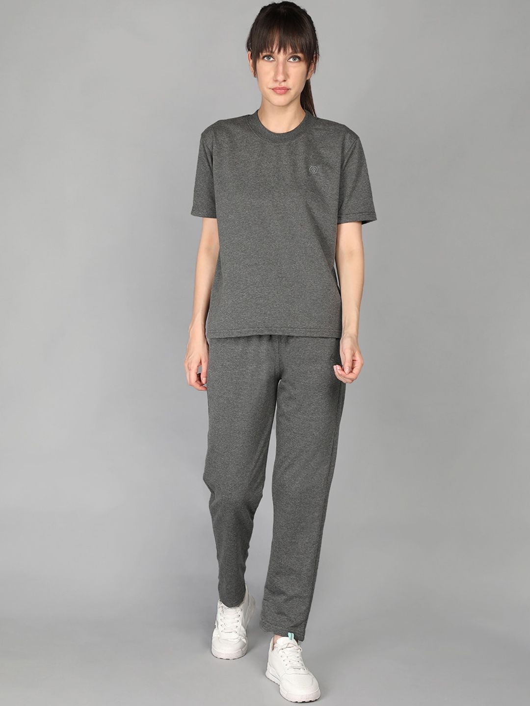 Chkokko Women Grey Summer Wear Co-Ords