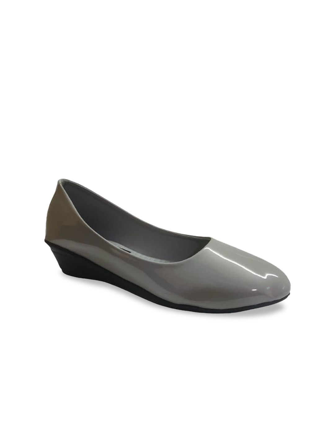 WOMENS BERRY Grey Colourblocked Wedge Pumps Price in India
