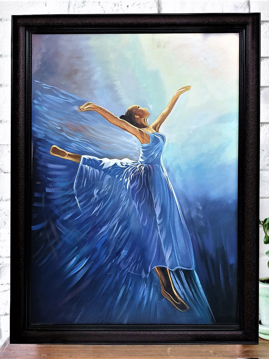 Gallery99 Blue Dancing Woman Handmade Oil Painting Canvas Wall Art Price in India