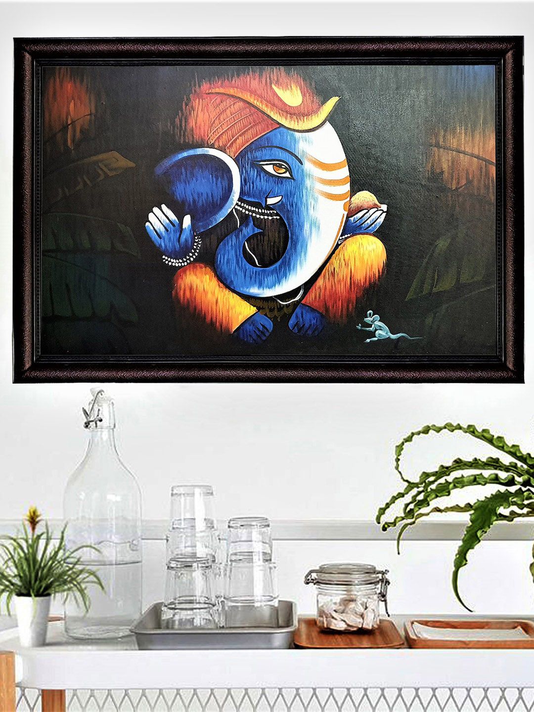 Gallery99 Black Abstract Painting Wall Art Price in India