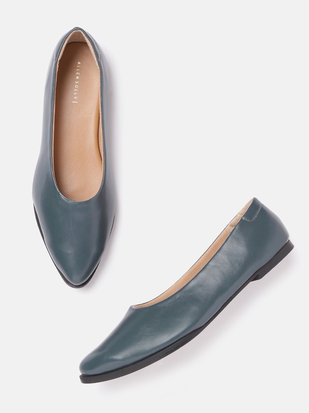 Allen Solly Women Green Solid Ballerinas