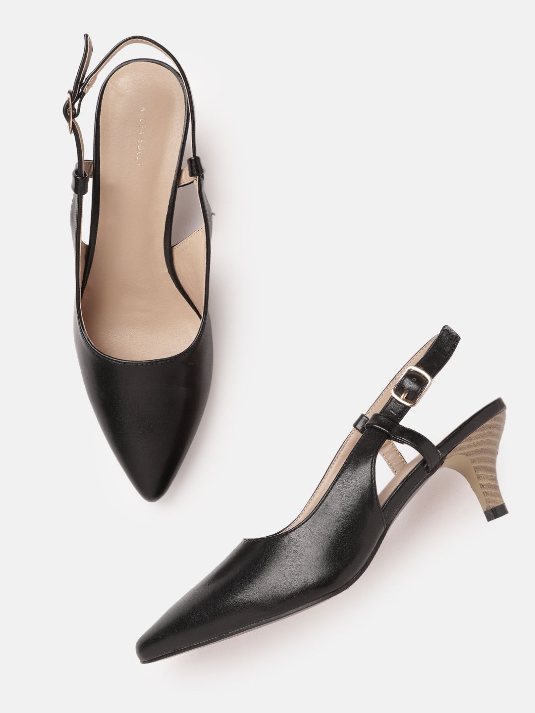 Allen Solly Women Black Solid Pumps Price in India