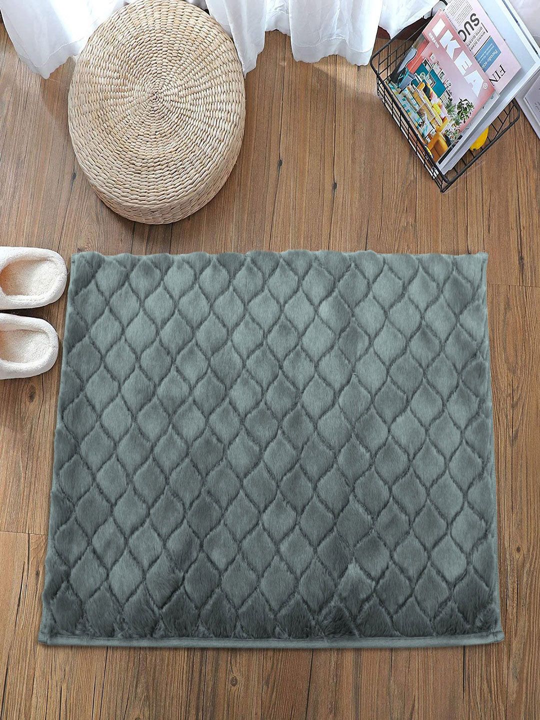 LUXEHOME INTERNATIONAL Grey 1000 GSM Anti-Skid Austria Door Mat Price in India