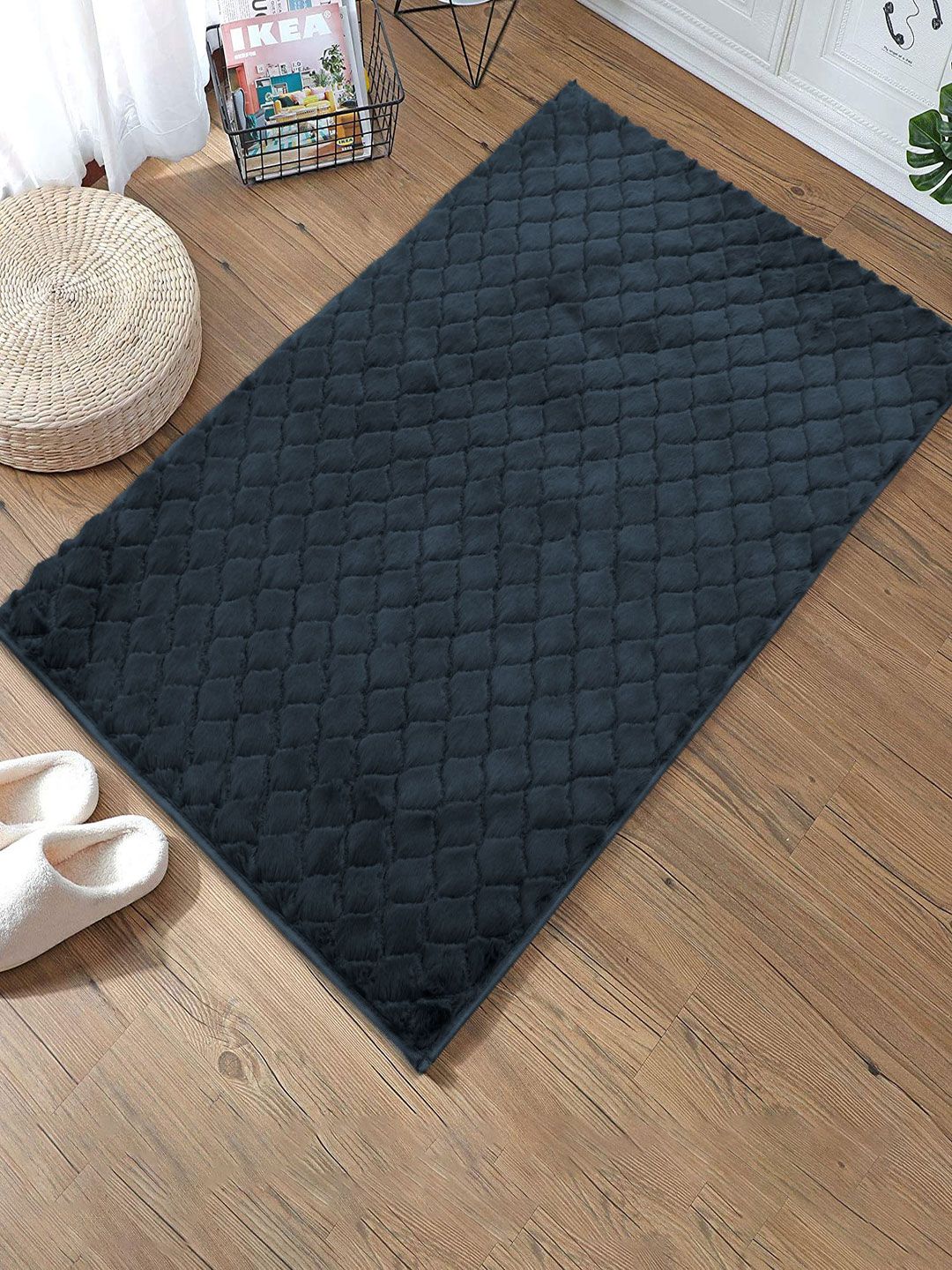 LUXEHOME INTERNATIONAL Black 1000 GSM Anti-Skid Austria Door Mat Price in India