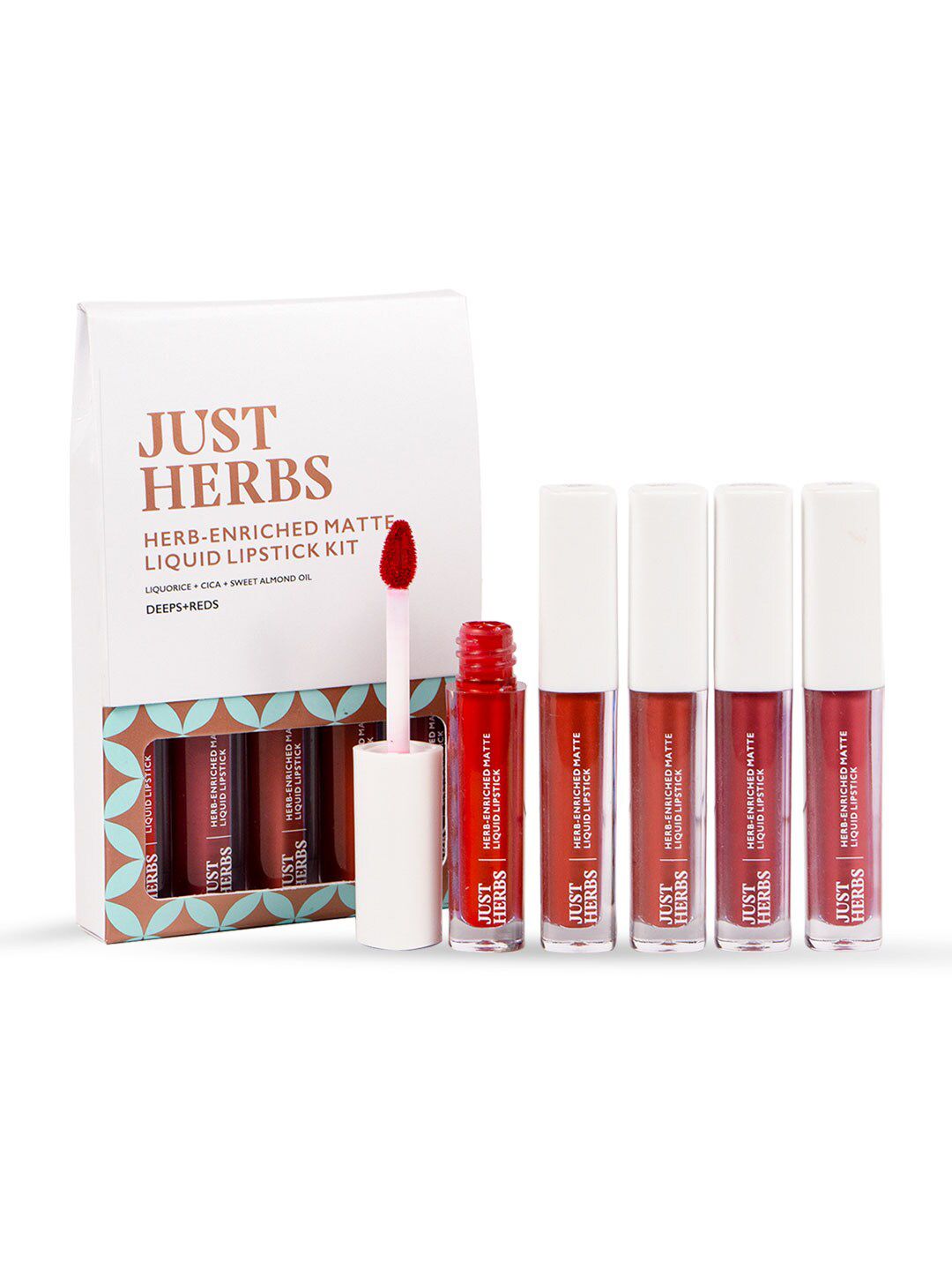 Just Herbs Set Of 5 Matte Liquid Lipstick With Sweet Almond Oil - 10 ml Price in India