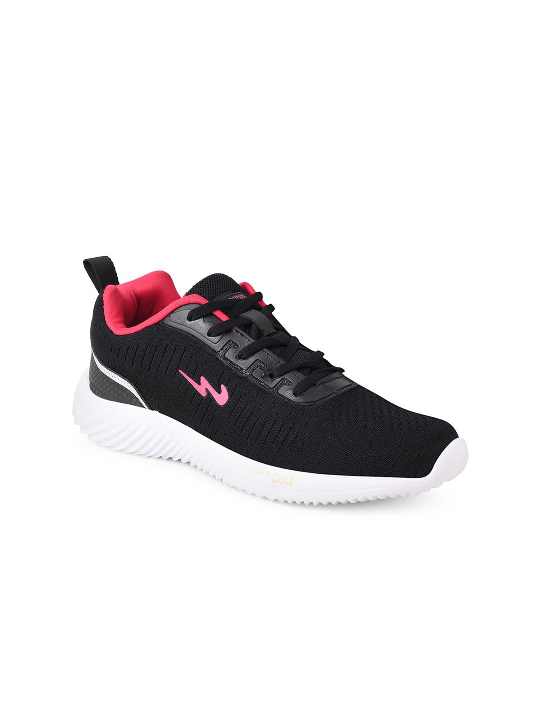 Campus Women Black Mesh Running Shoes Price in India