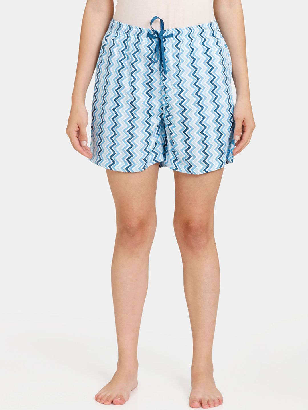 Rosaline by Zivame Women Blue Printed Shorts