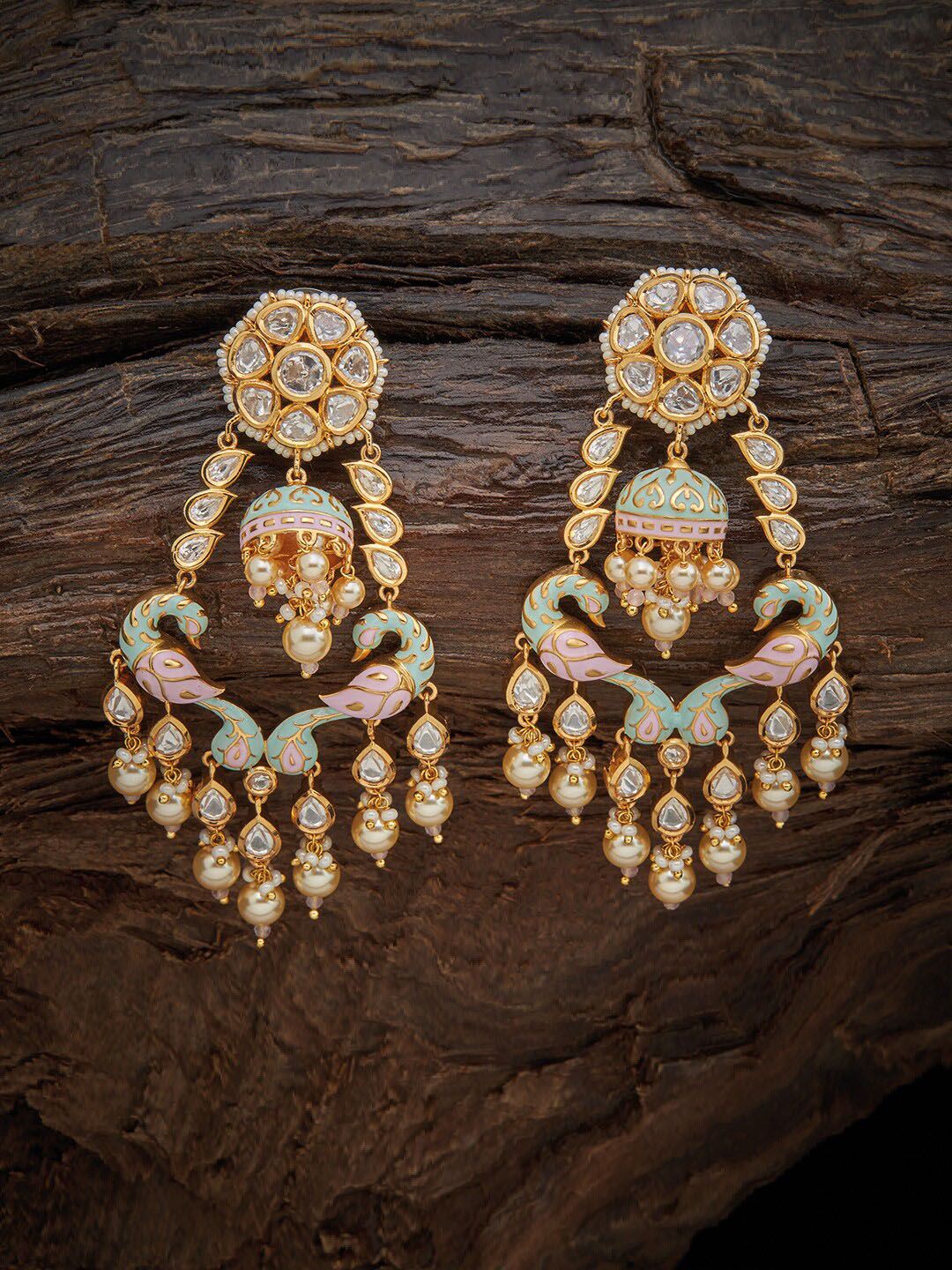 Kushal's Fashion Jewellery Pink Floral Studs Earrings Price in India