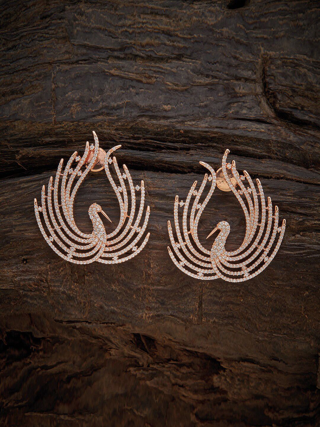 Kushal's Fashion Jewellery White Animal Shaped Hoop Earrings Price in India