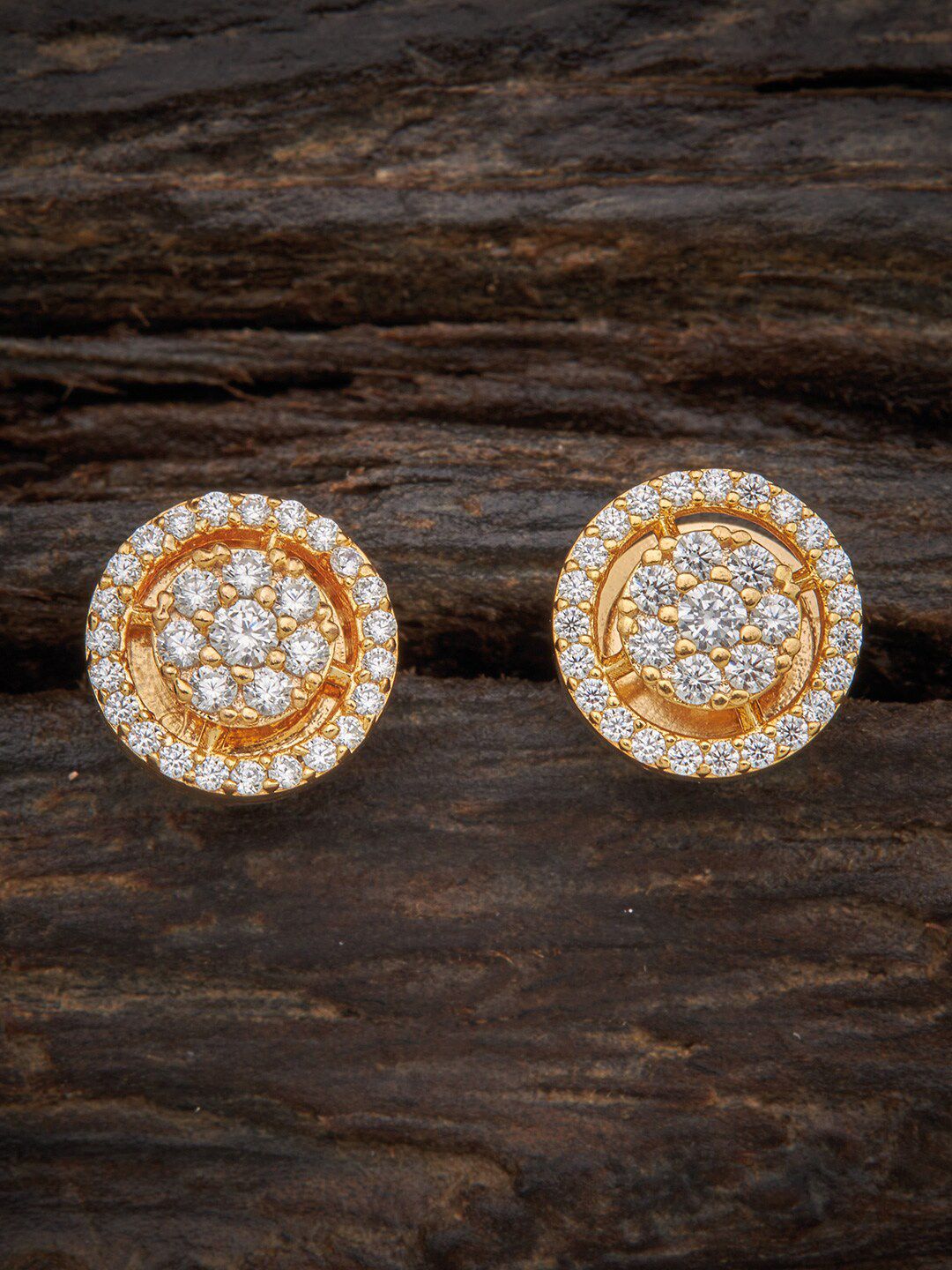 Kushal's Fashion Jewellery White Circular Studs Earrings Price in India