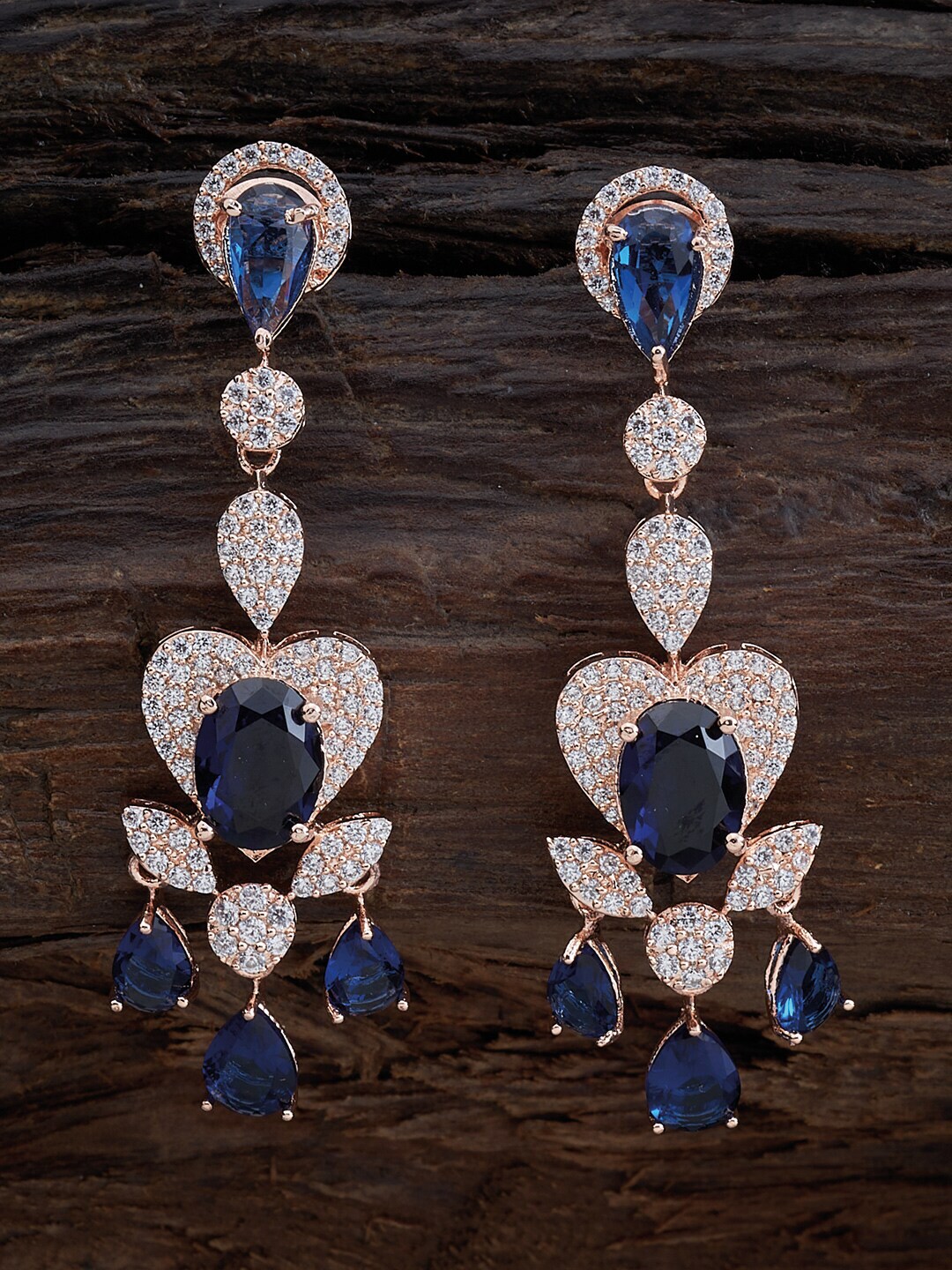 Kushal's Fashion Jewellery Blue Contemporary Drop Earrings Price in India