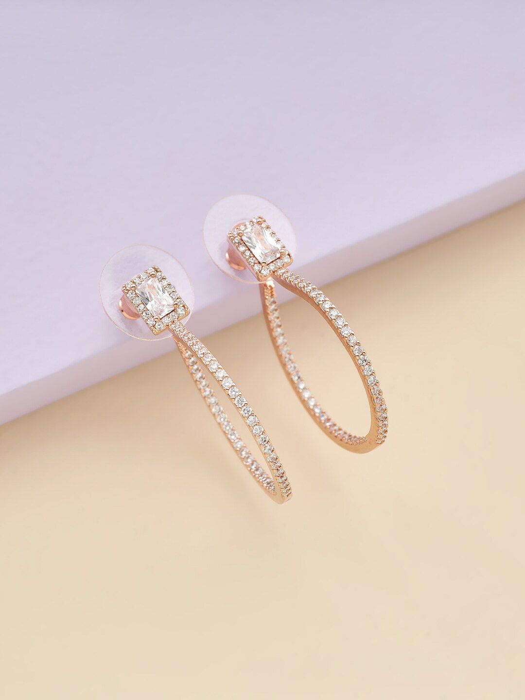 Kushal's Fashion Jewellery White Circular Drop Earrings Price in India