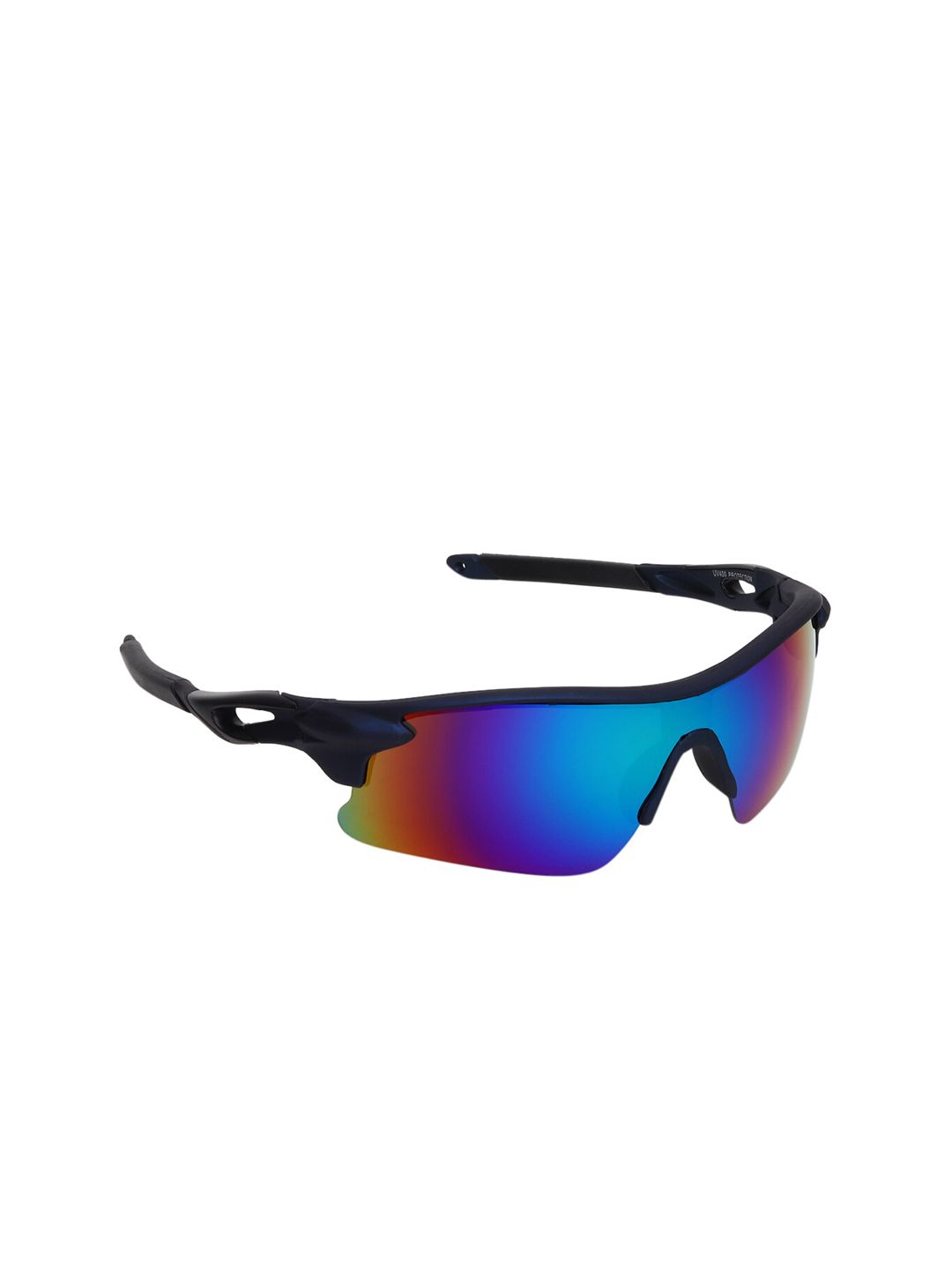 GARTH Unisex Blue Lens & Black Other Sunglasses with UV Protected Lens