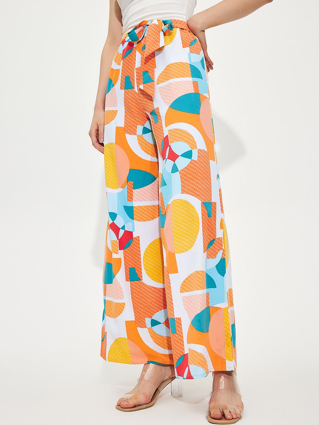 URBANIC Women Multicoloured Printed Trousers Price in India