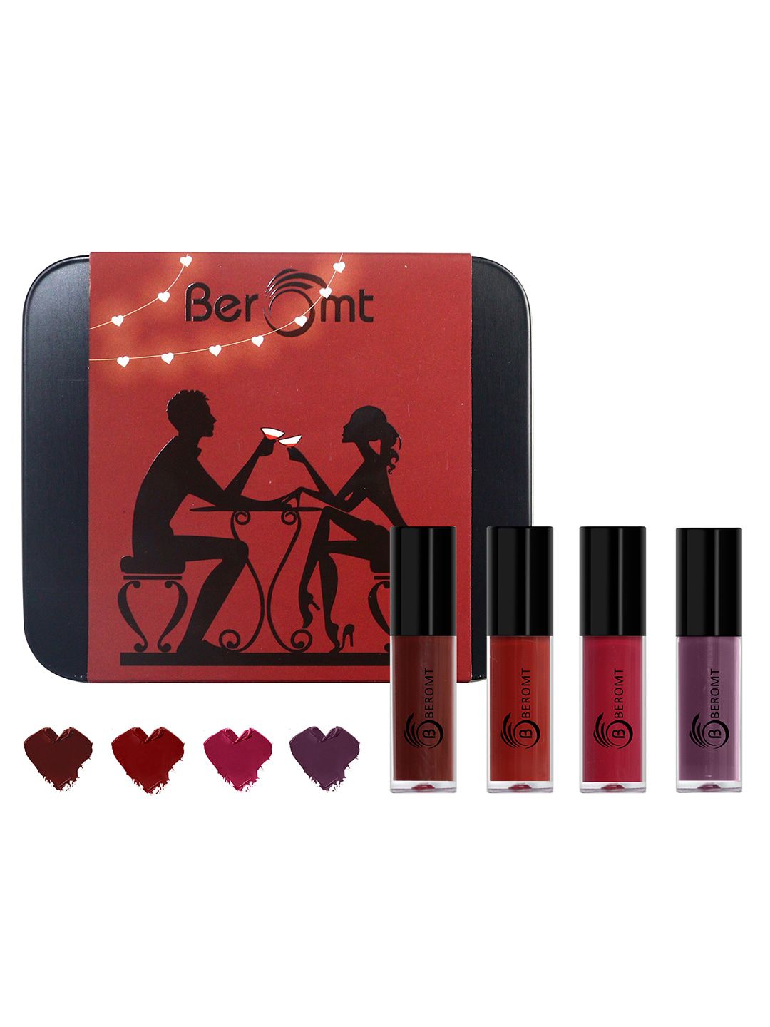BEROMT Set of 4 Date Matte Mini Lipsticks - 6.4ml Price in India