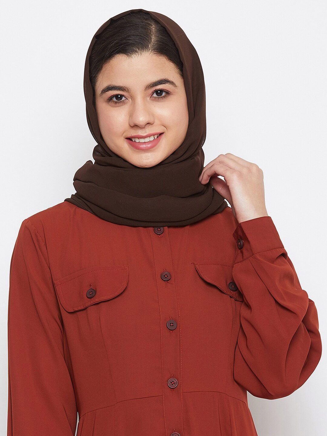 NABIA Women Brown Scarf Price in India