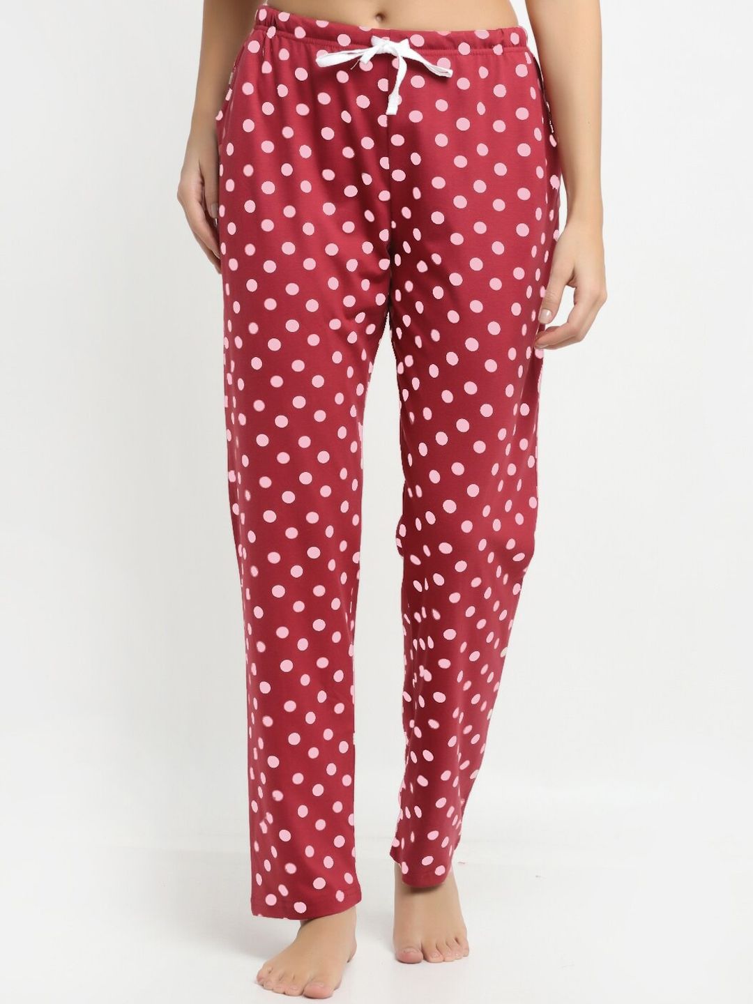 Kanvin Women Red Printed Lounge Pants Price in India