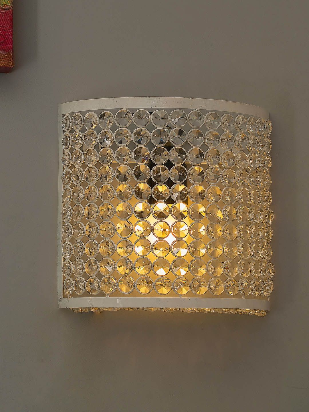 Homesake White Textured Semi-Spearical Wall Lamps Price in India