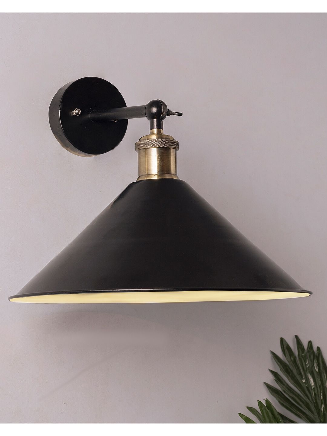 Homesake Black Solid Cone ShadeWall Lamps Price in India