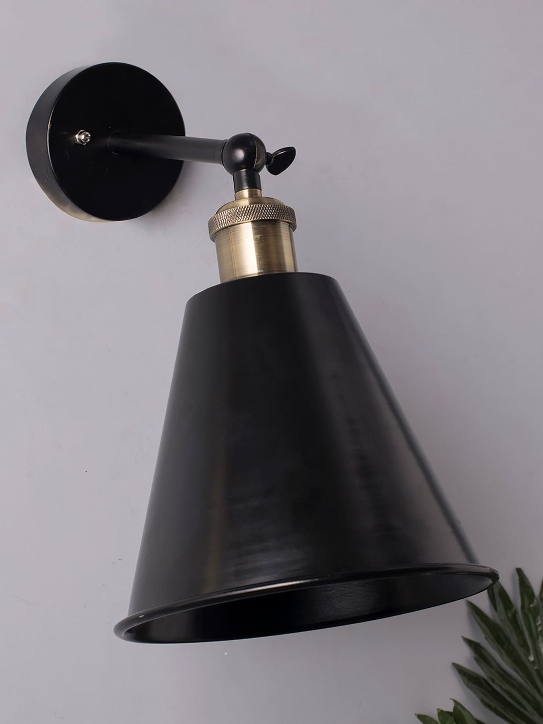 Homesake Black & Antique Gold Solid Wall Lamps Price in India