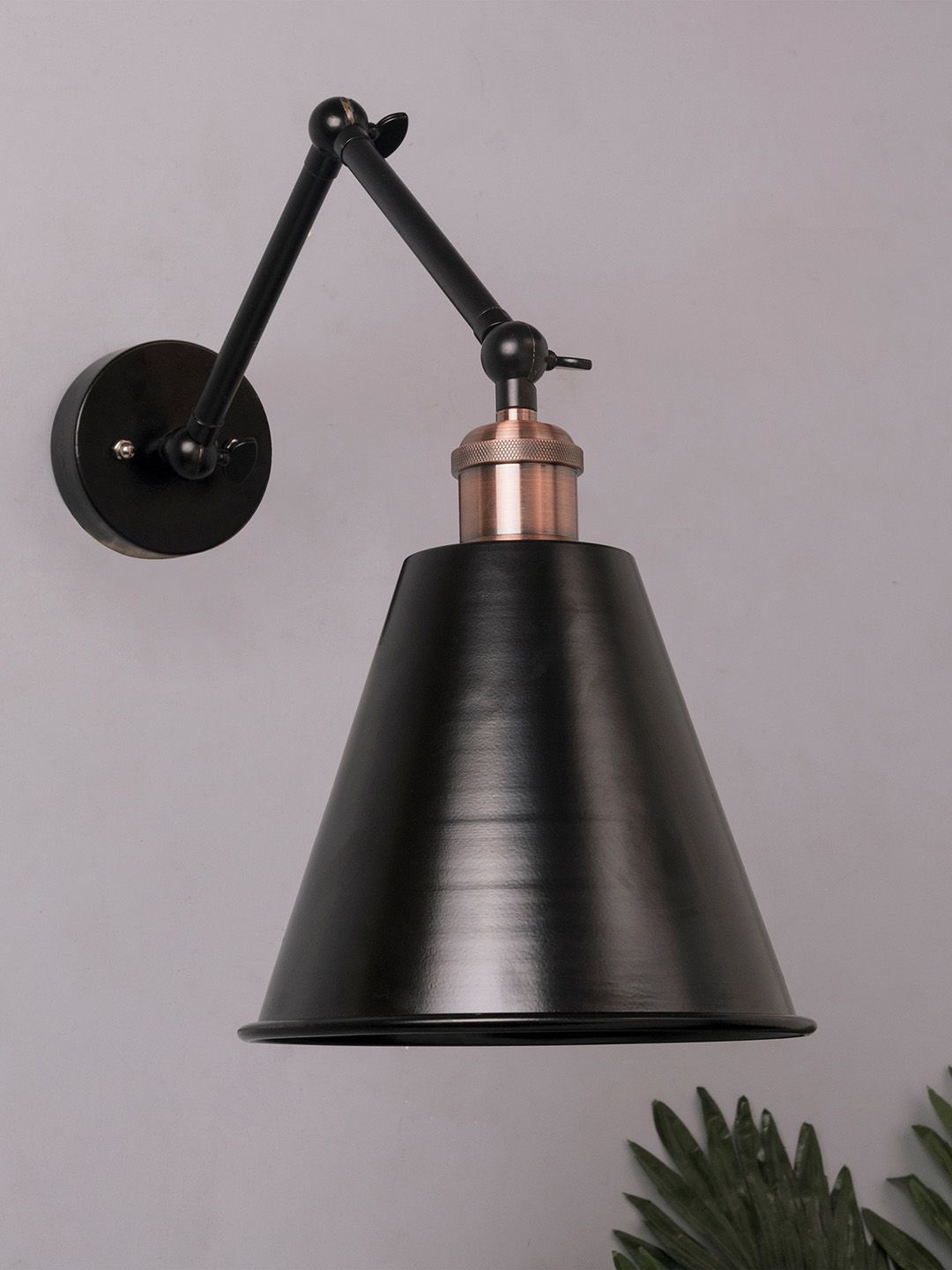 Homesake  Black Solid Metal Bell Wall Lamps Price in India