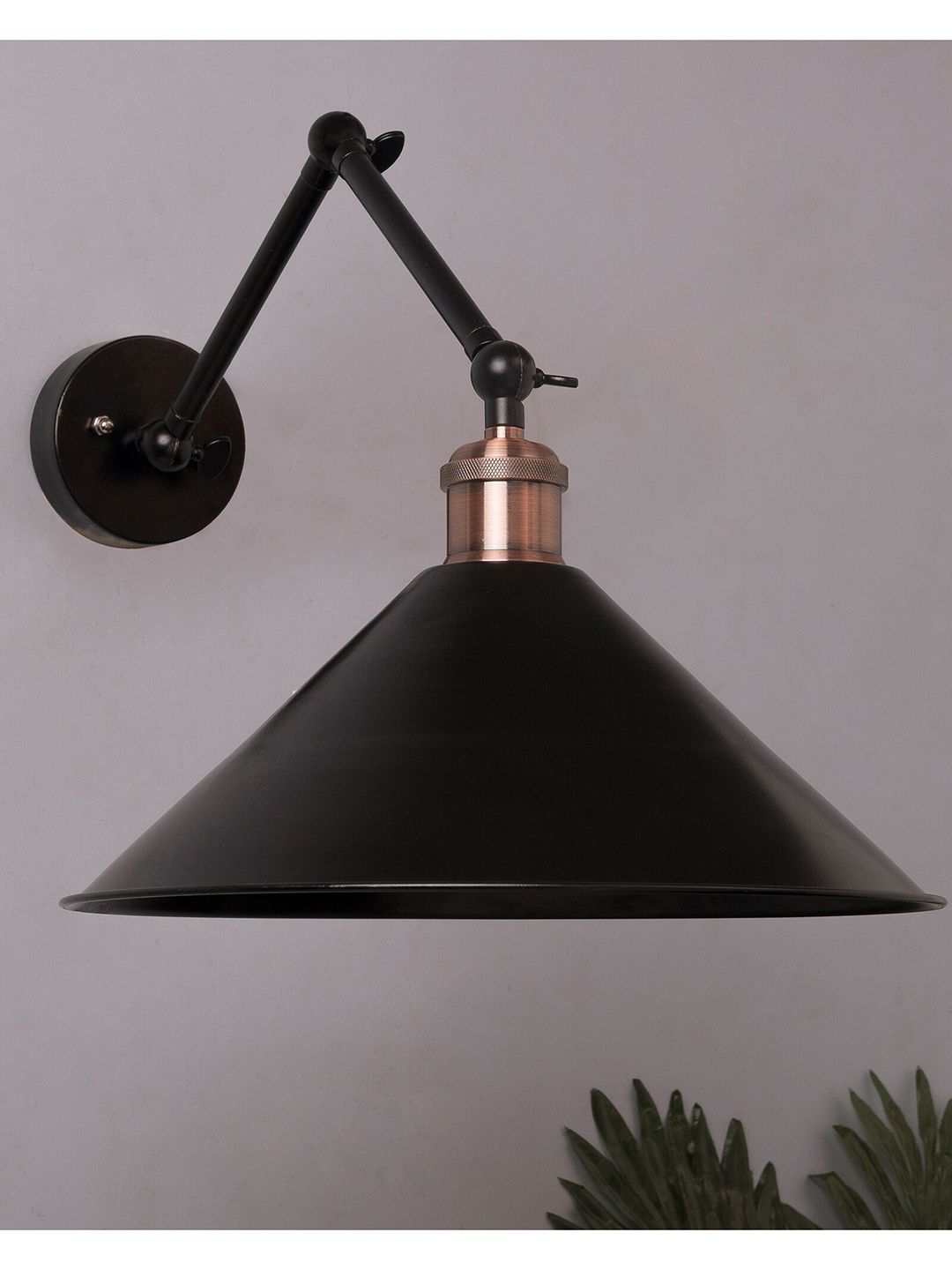 Homesake Black Solid Handcrafted Wall Lamps Price in India