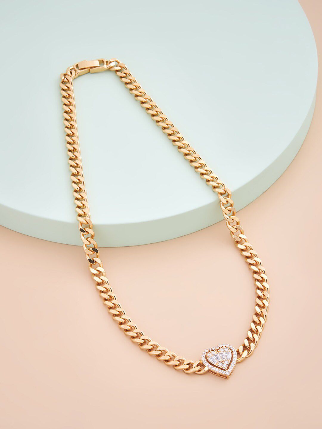 Kushal's Fashion Jewellery Gold-Toned & White Gold-Plated Necklace Price in India