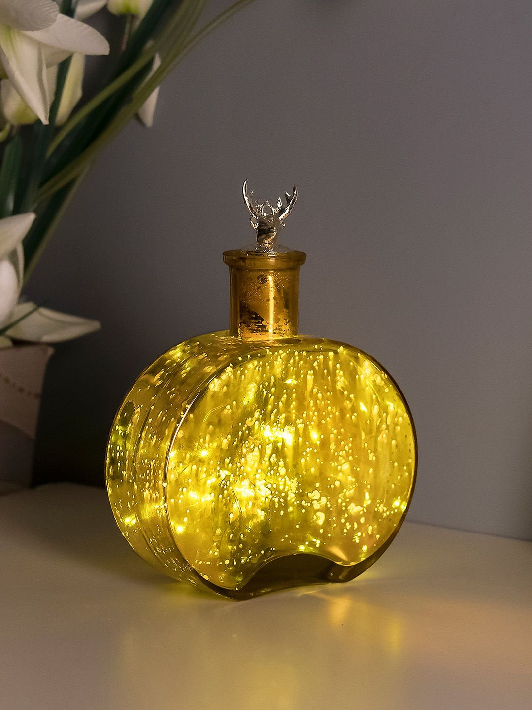 Homesake Yellow Glass Bottle Table Lamp Price in India