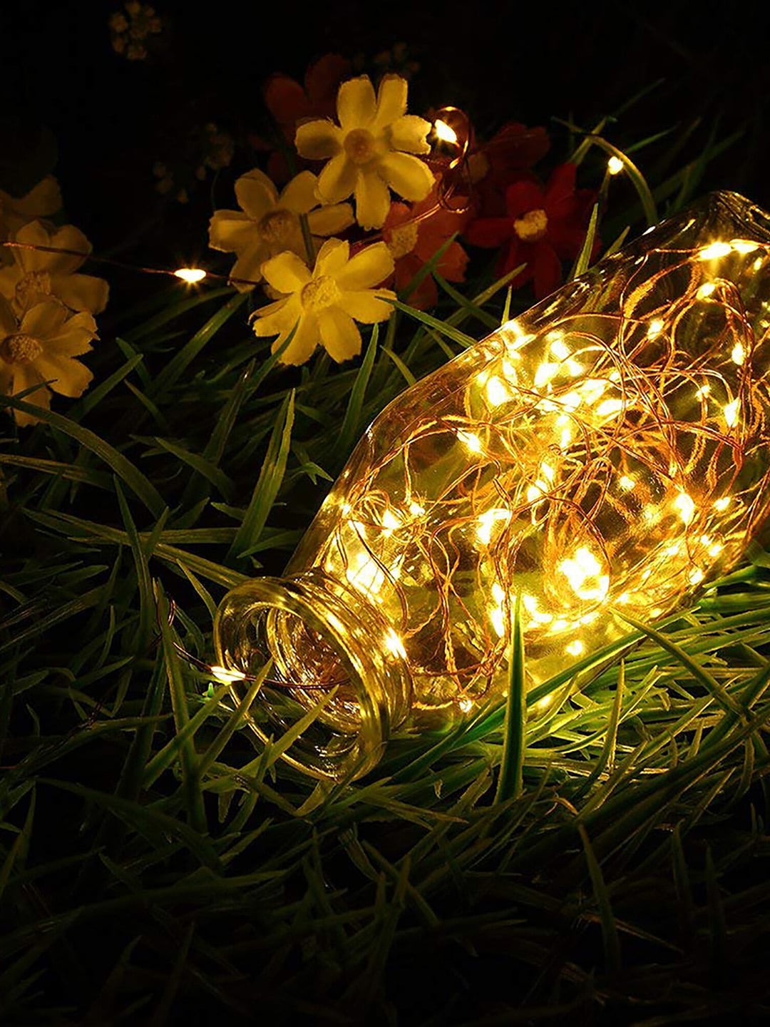 Homesake Set of 2 Yellow 50 LED Fairy Copper Waterproof String Lights Price in India