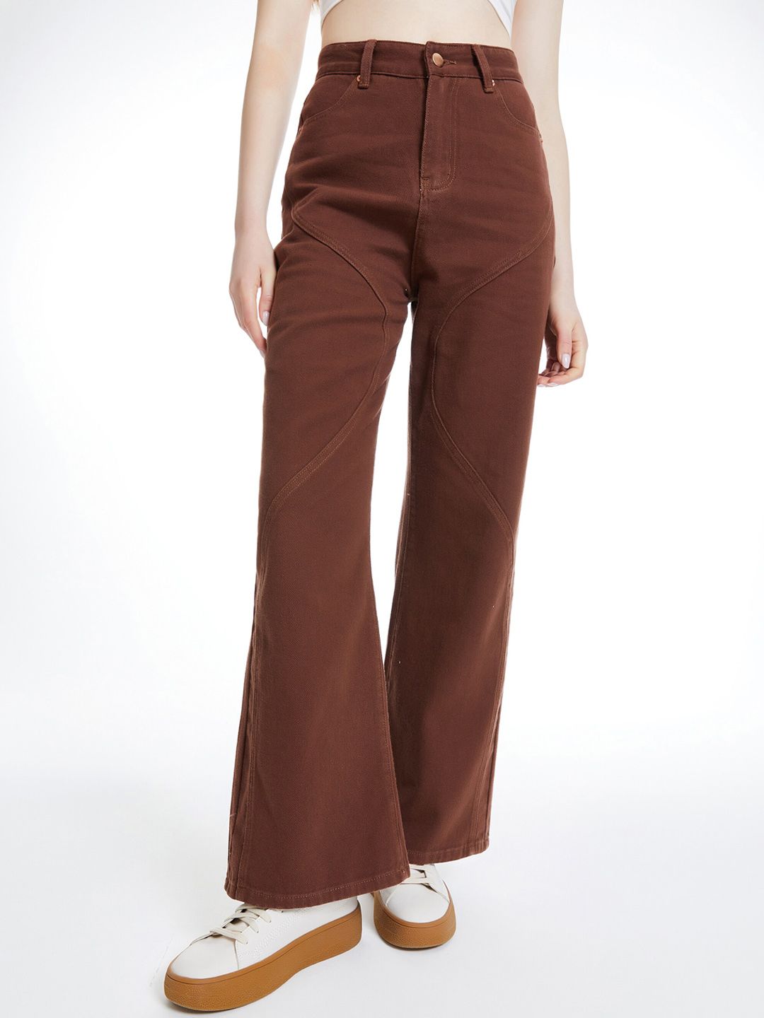 URBANIC Women Brown Relaxed Fit Jeans Price in India