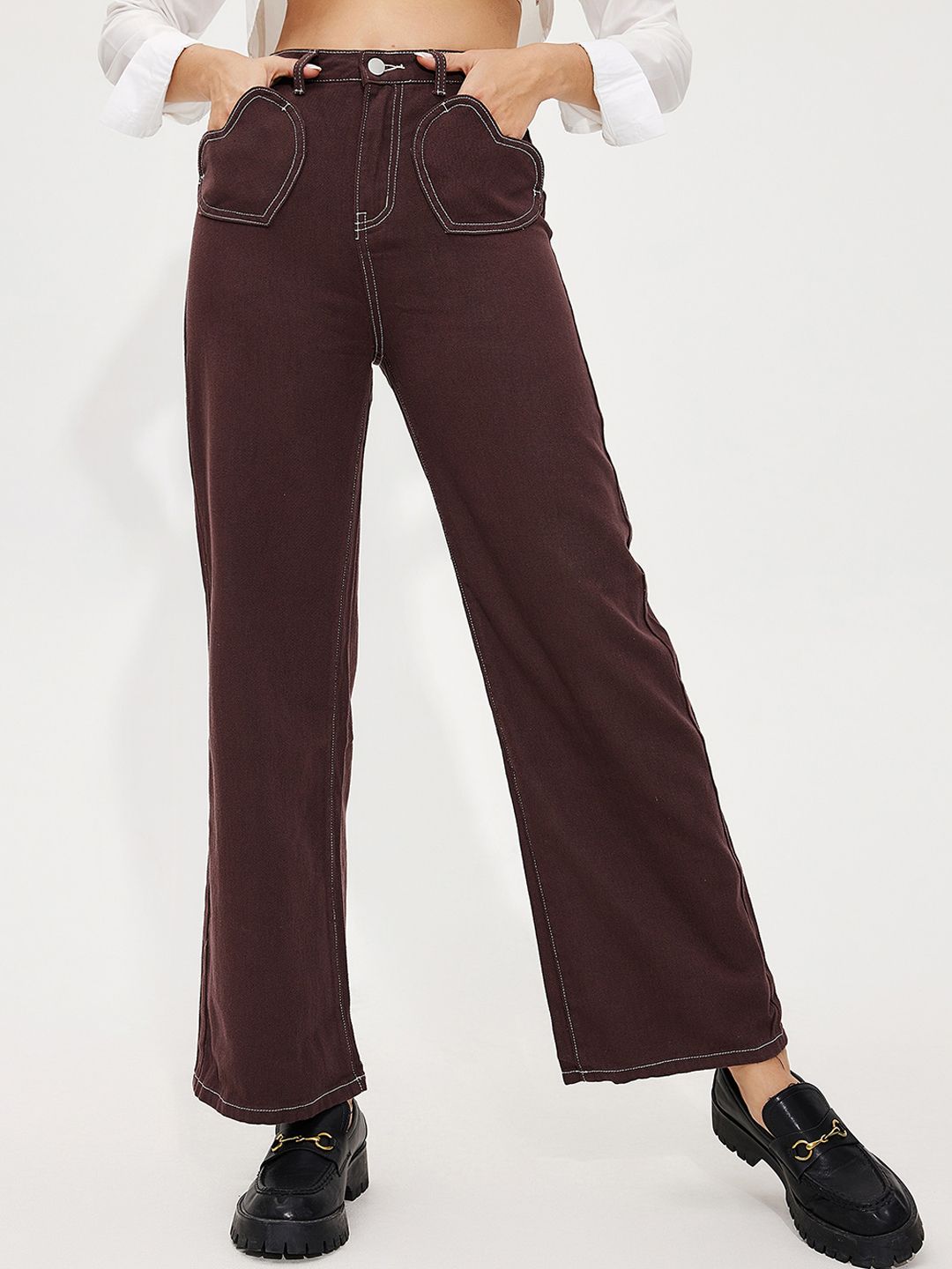 URBANIC Women Brown Relaxed Fit Jeans Price in India