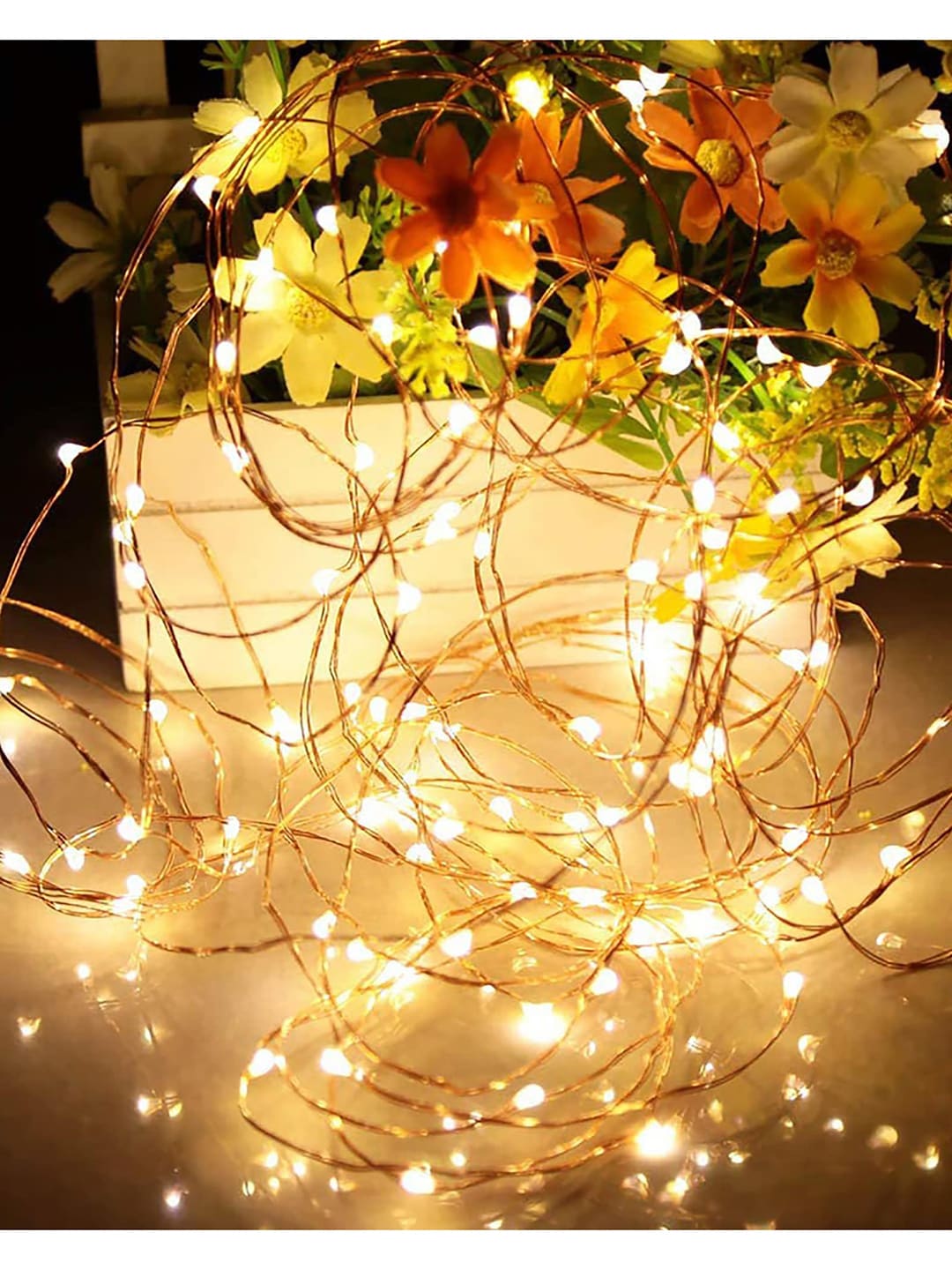 Homesake Set of 4 50-LED Water Proof Fairy Copper String Lights-5m Each Price in India