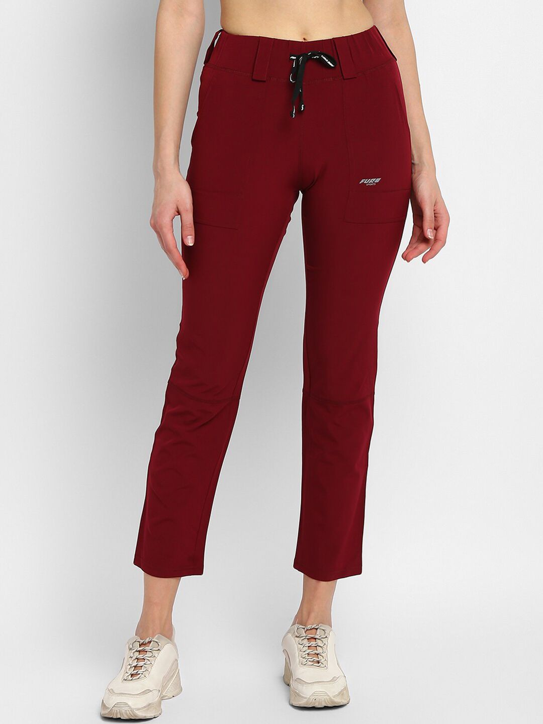 FURO by Red Chief Women Maroon Solid Regular Fit Track Pants Price in India