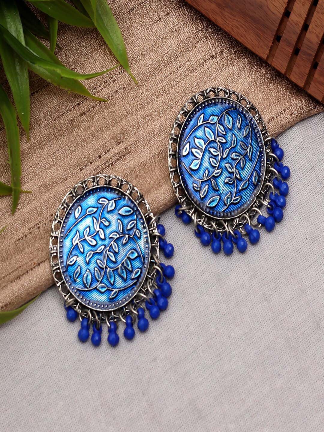 Ethonica Blue Classic Studs Earrings Price in India