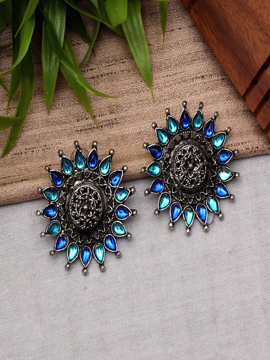 Ethonica Multicoloured Classic Studs Earrings Price in India