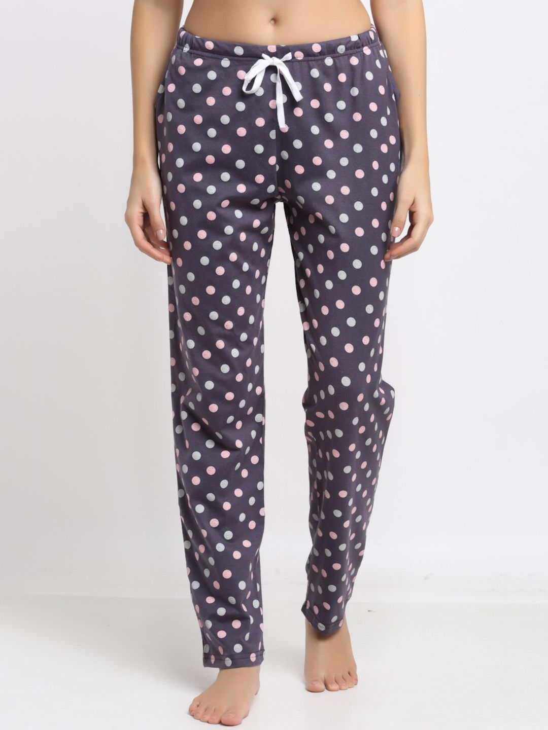 Kanvin Women Purple Printed Lounge Pants Price in India