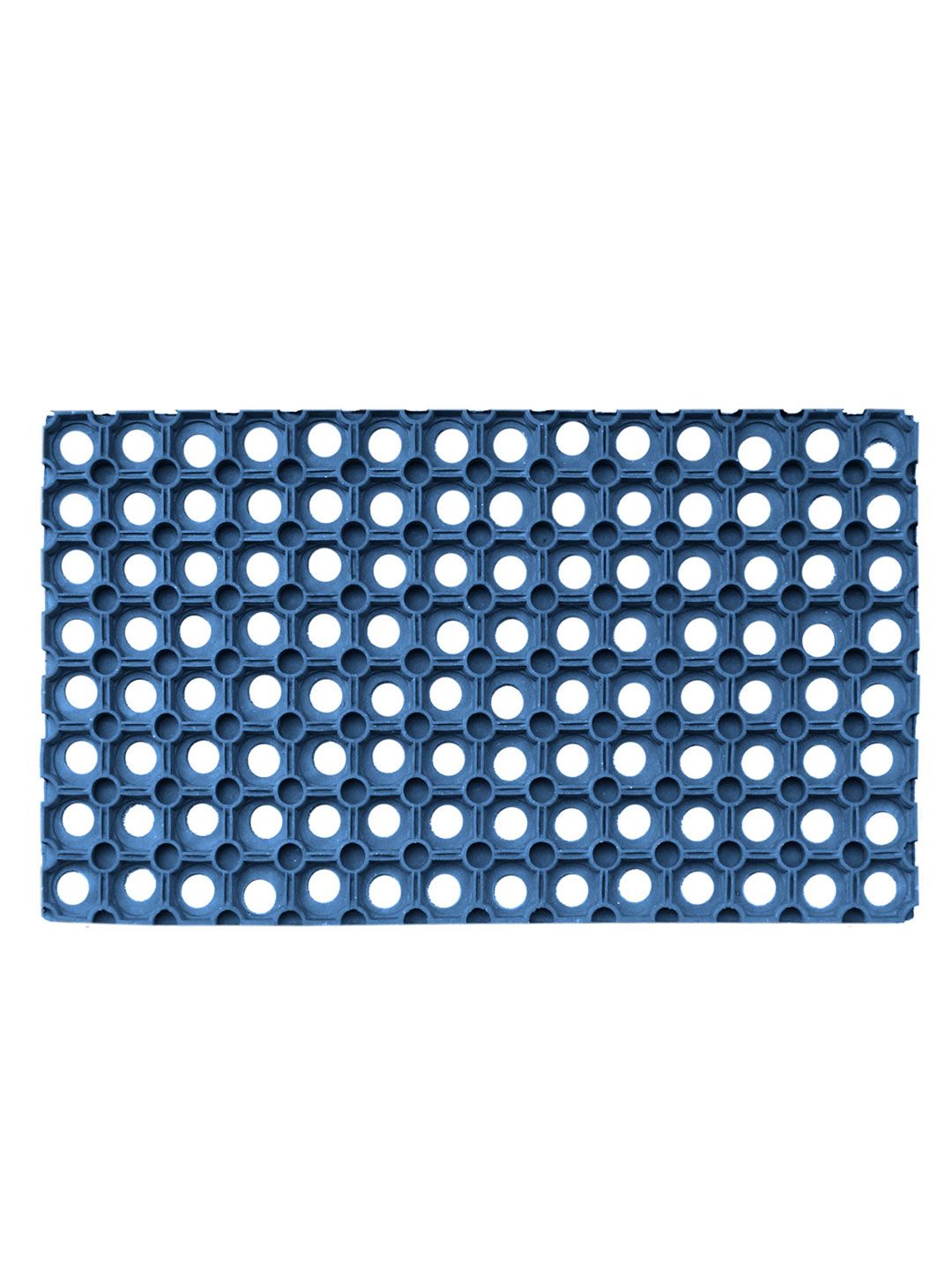 LUXEHOME INTERNATIONAL Blue Self-Design Anti-Skid Rubber Doormat Price in India