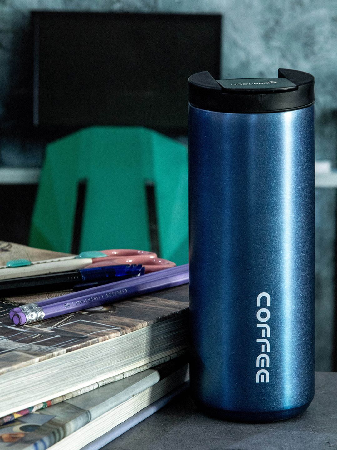 GOODHOMES Blue Insulated Vacuum Coffee Bottle Price in India