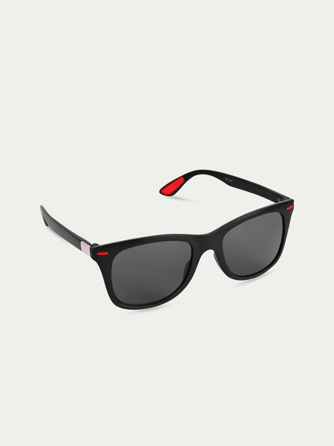 FUZOKU Unisex Black Lens & Black Wayfarer Sunglasses with UV Protected Lens Price in India