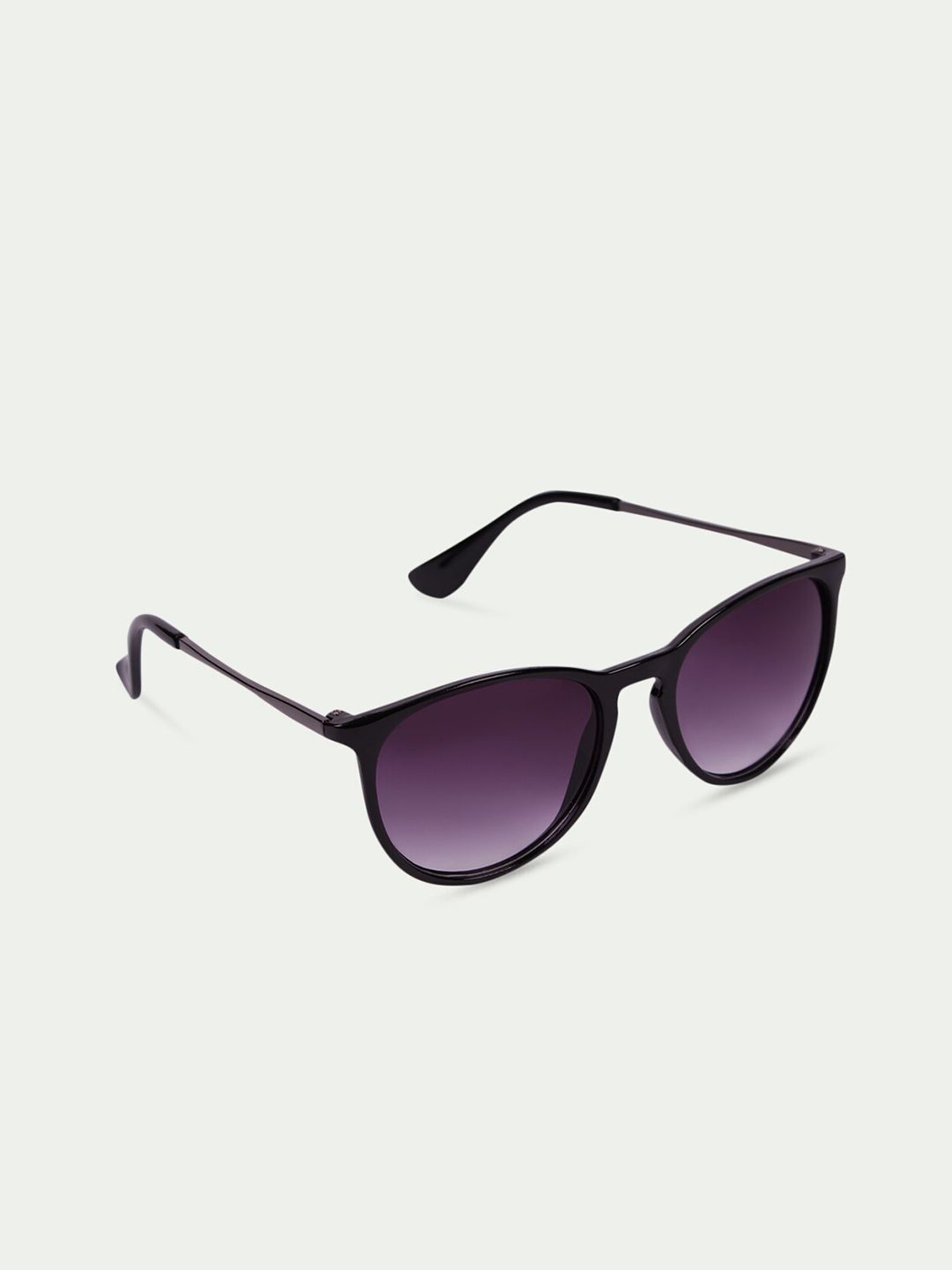 FUZOKU Unisex Purple Lens & Black Wayfarer Sunglasses with UV Protected Lens Price in India