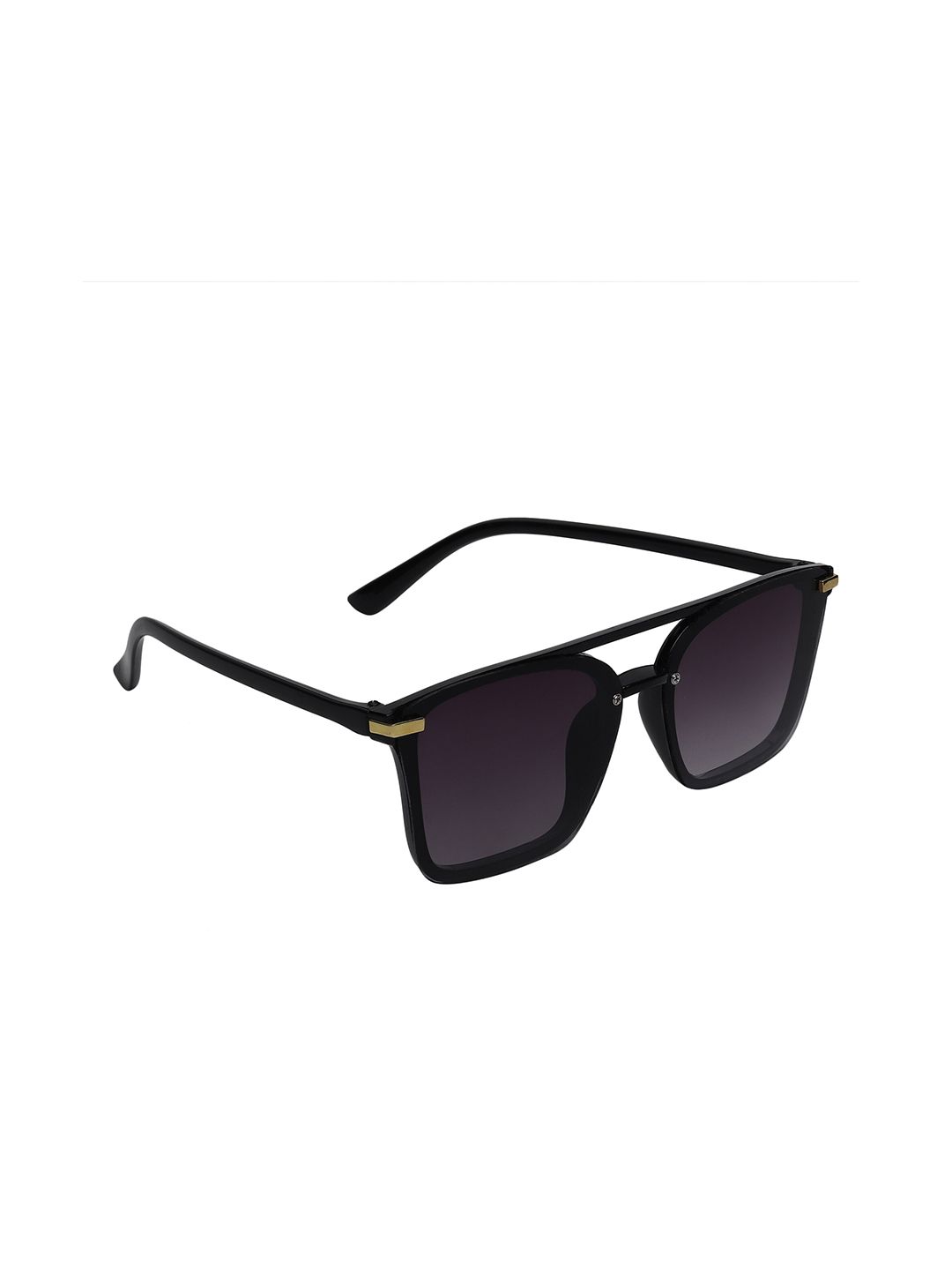 ALIGATORR Unisex Grey Lens & Black Square Sunglasses with UV Protected Lens Price in India