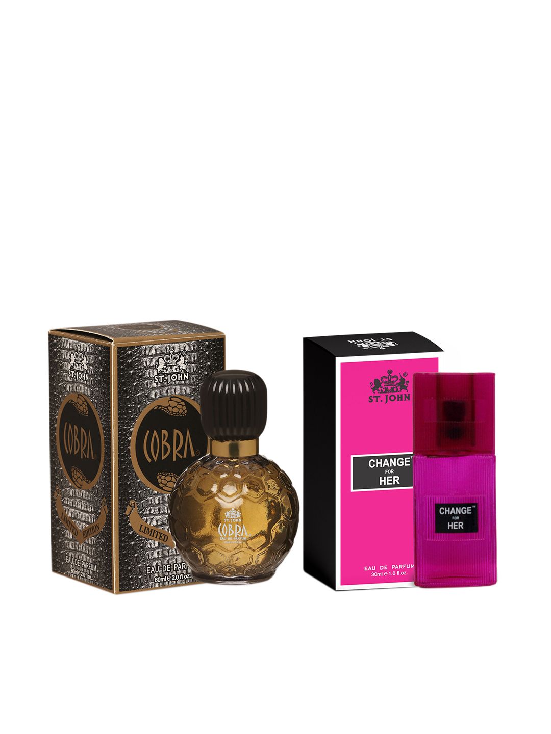 St. John Couple's Perfume Gift Set COBRA 60ml & CHANGE 90 ML Price in India