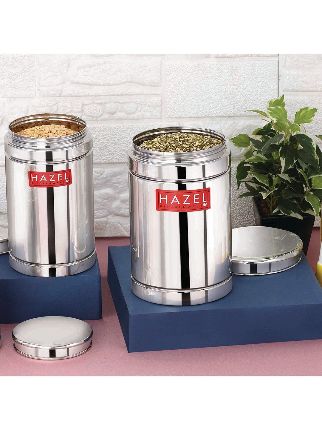 HAZEL Set Of 2 Stainless Steel Container Price in India