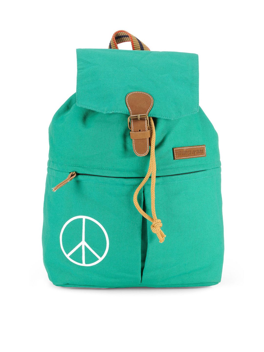 The House of Tara Unisex Teal & White Backpack Price in India