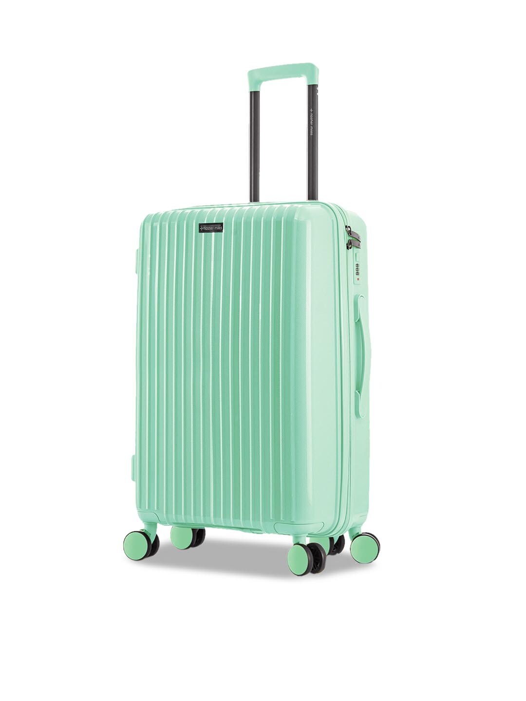 Nasher Miles Mint Green Textured Hard-Sided Cabin Trolley Suitcase Price in India